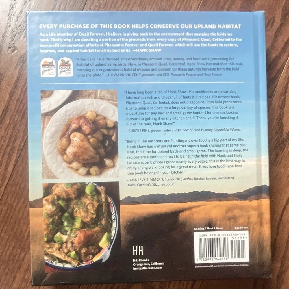 Hank Shaw Pheasant, Quail, Cottontail Field to Feast Hardcover 2018 Heyser
